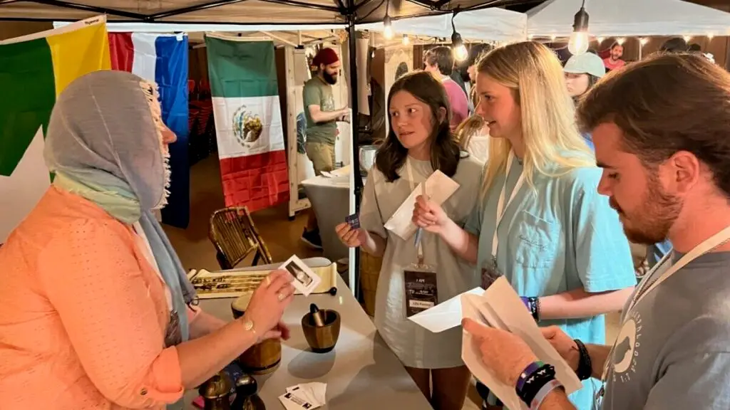 Students at Market